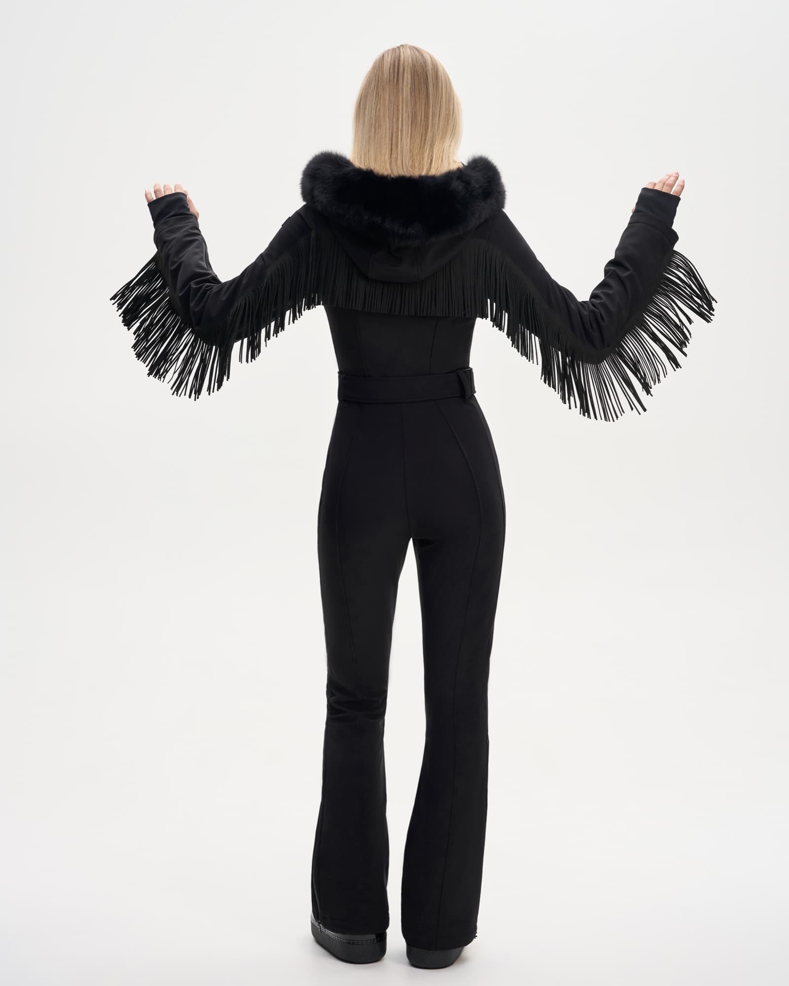 Ski jumpsuit AW.1 Black with fringe