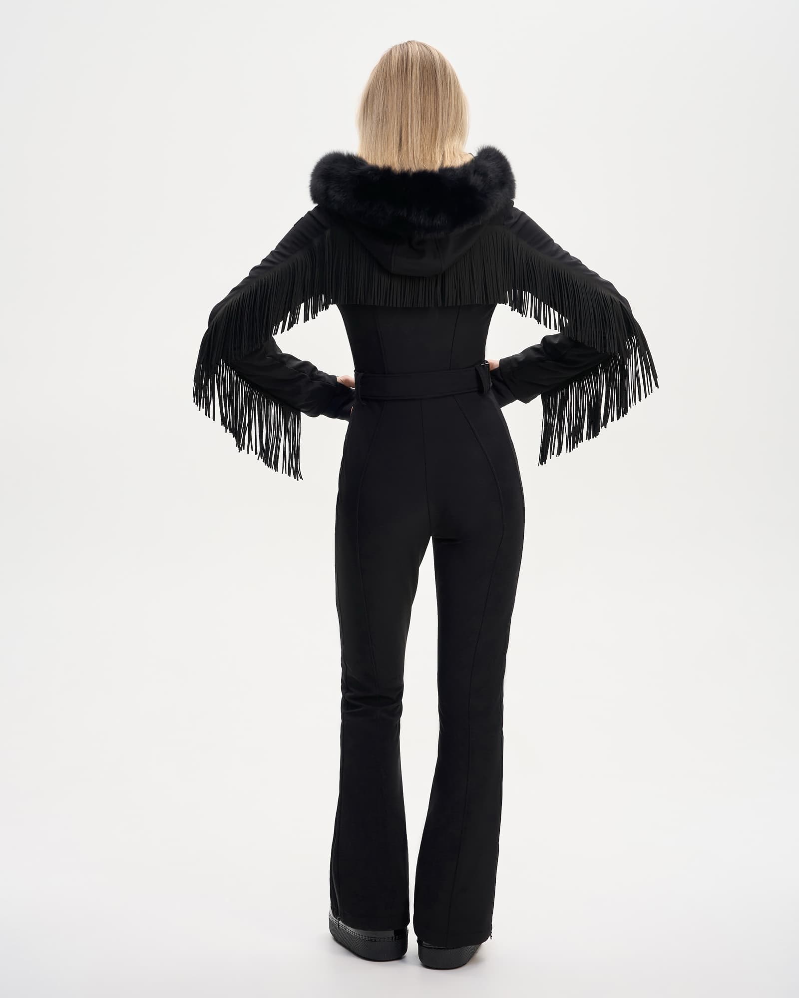 Ski jumpsuit AW.1 Black with fringe