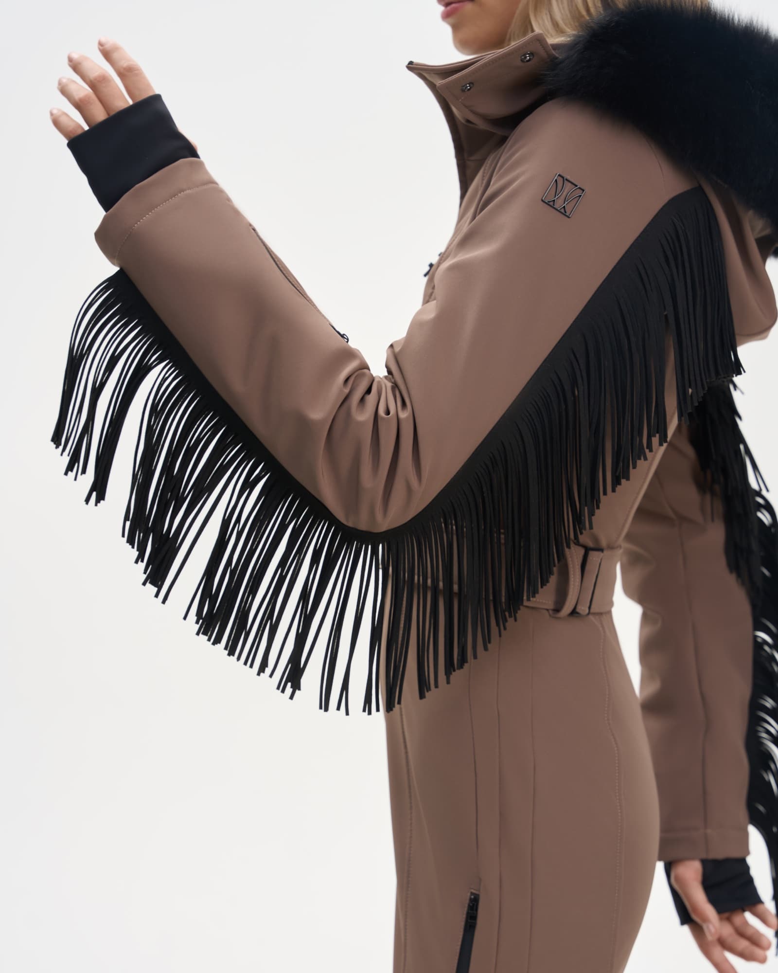 Ski jumpsuit AW.1 Mocha with fringe