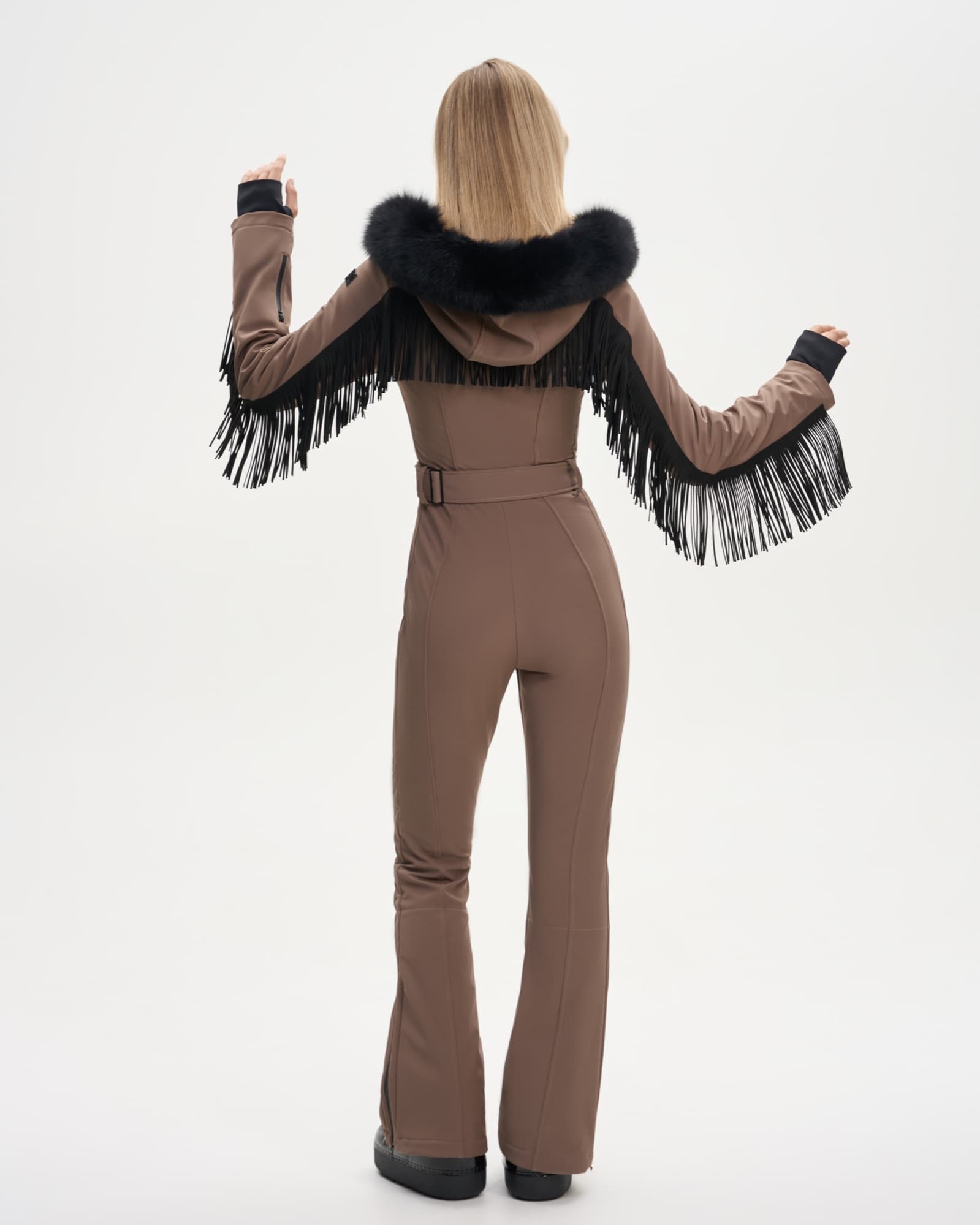 Ski jumpsuit AW.1 Mocha with fringe