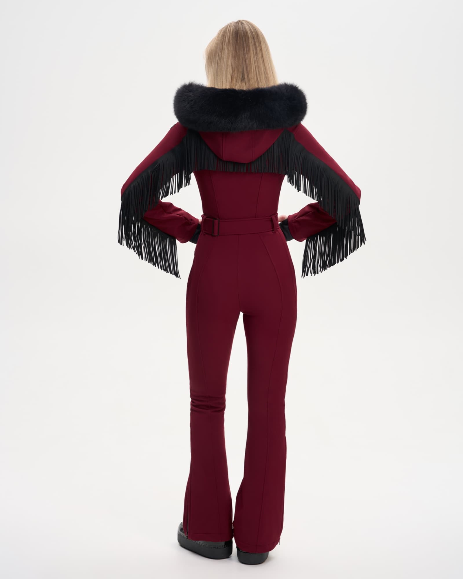 Ski jumpsuit AW.1 Raspberry with fringe