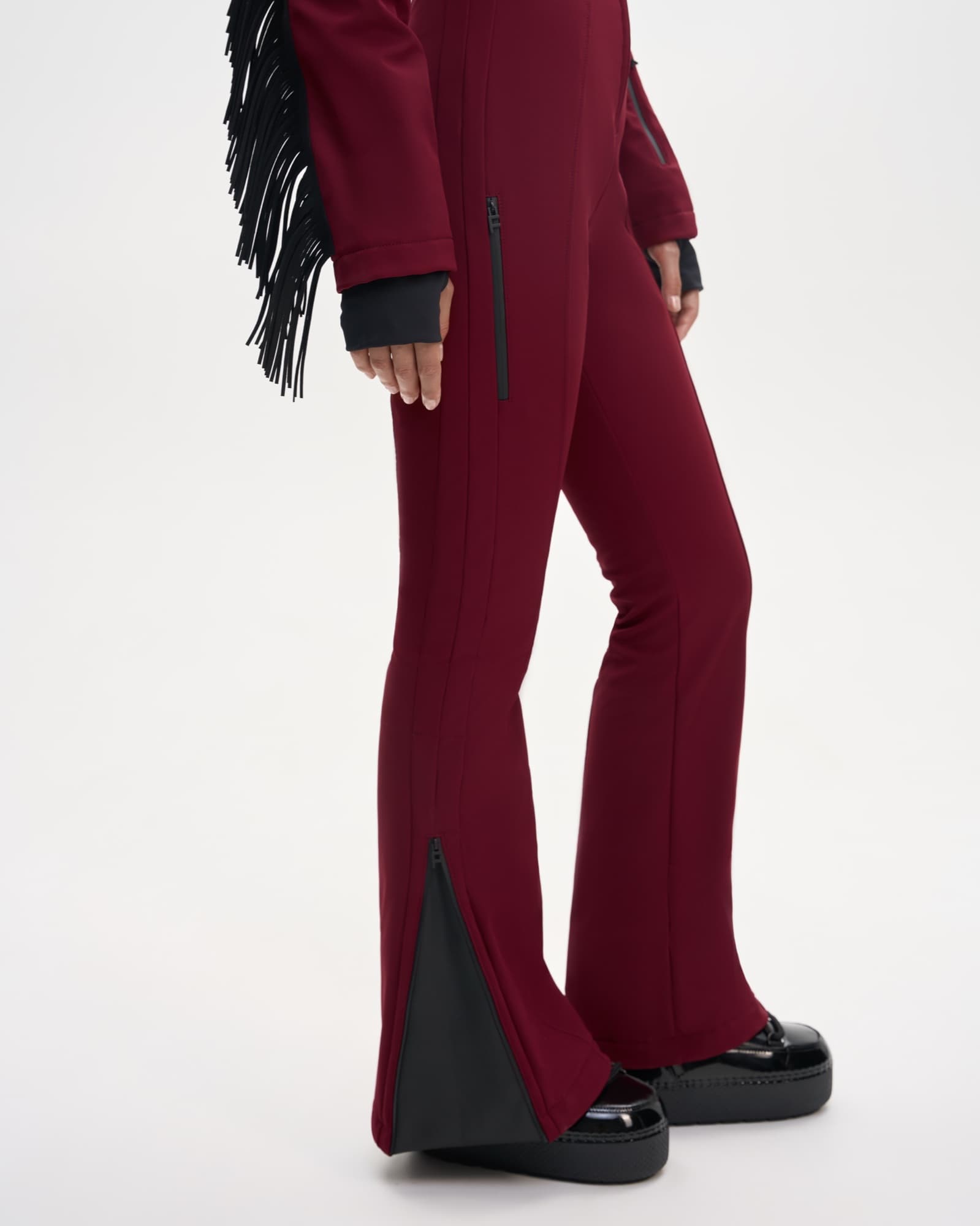 Ski jumpsuit AW.1 Raspberry with fringe