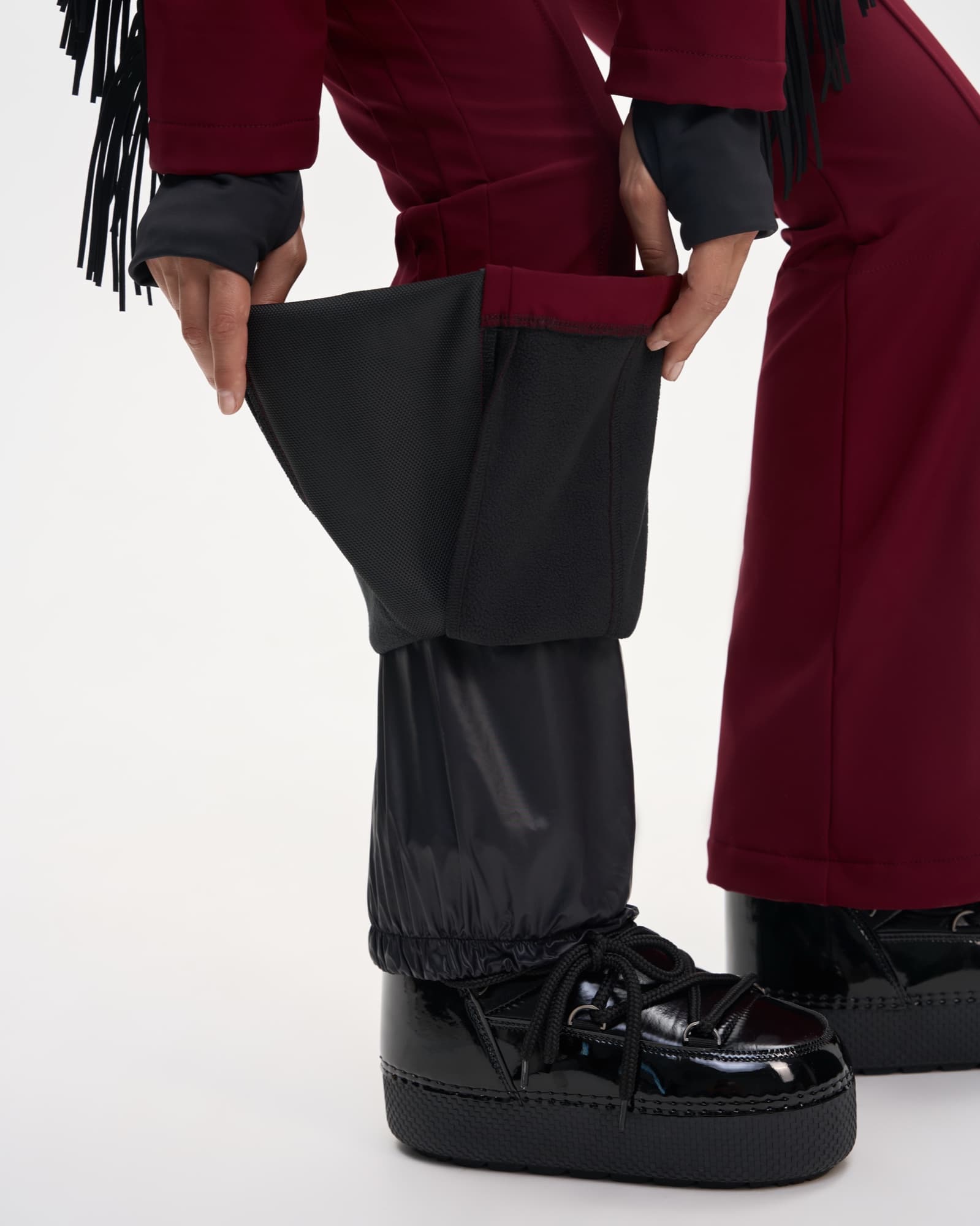 Ski jumpsuit AW.1 Raspberry with fringe