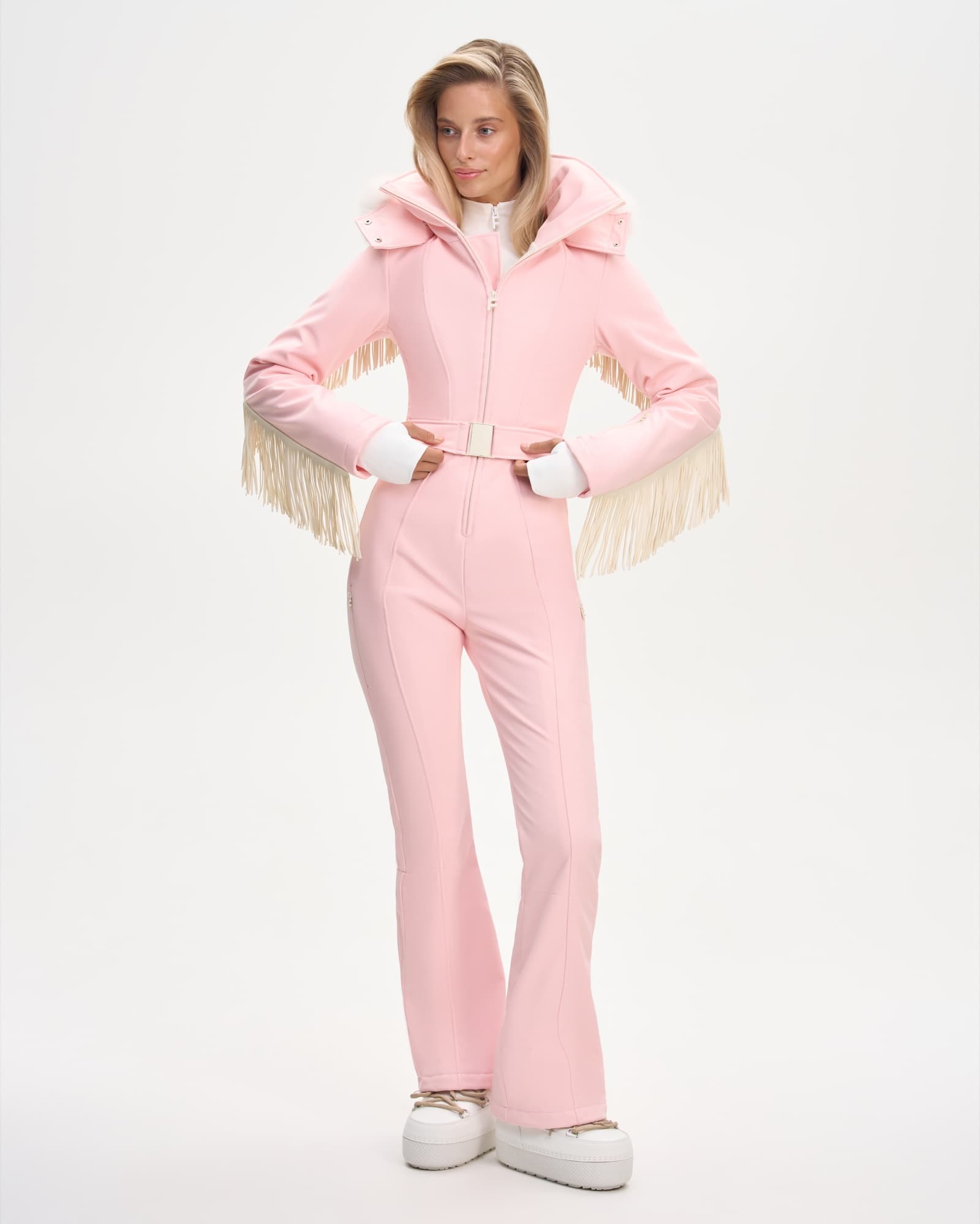 Ski jumpsuit AW.1 Pink with fringe