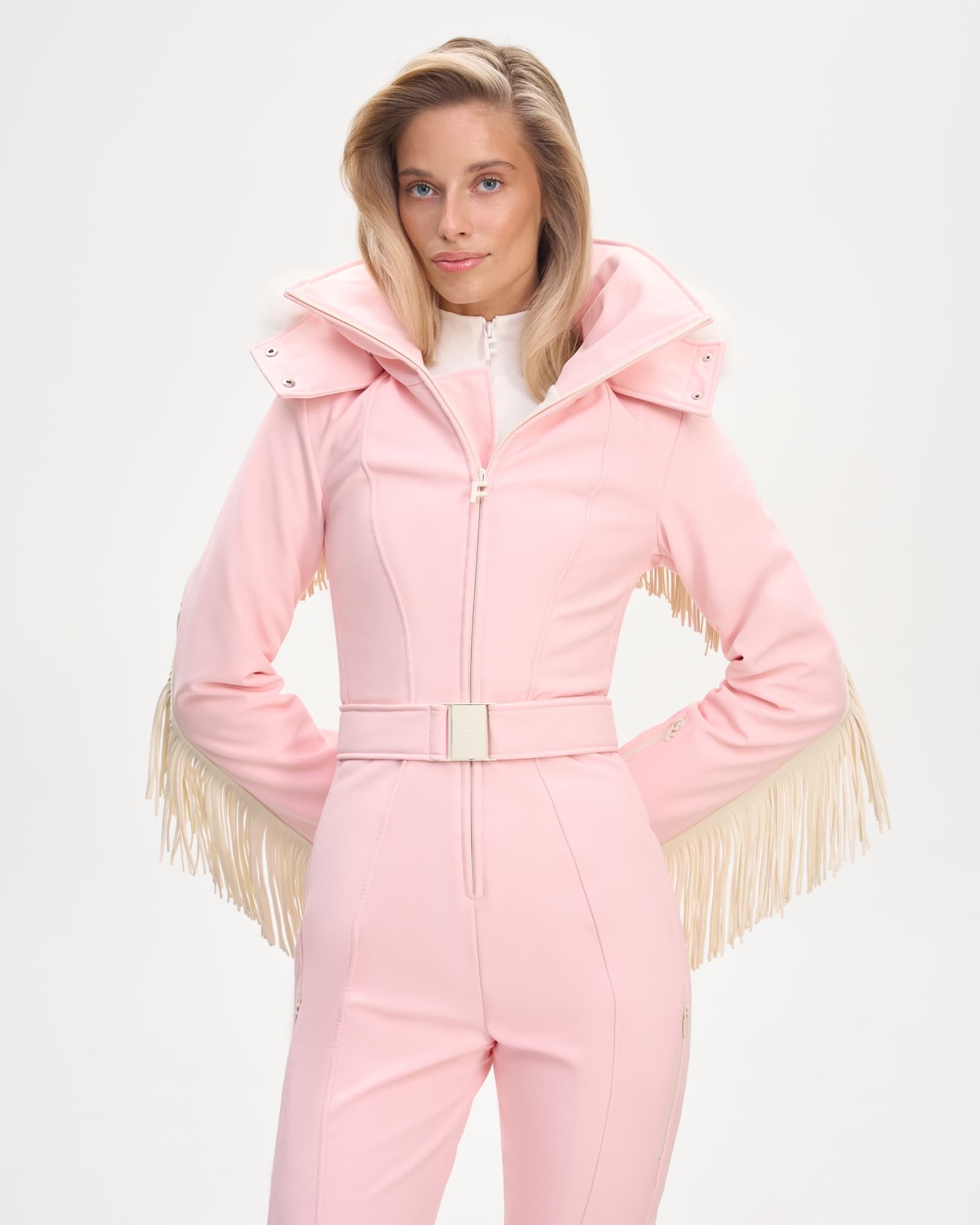 Ski jumpsuit AW.1 Pink with fringe