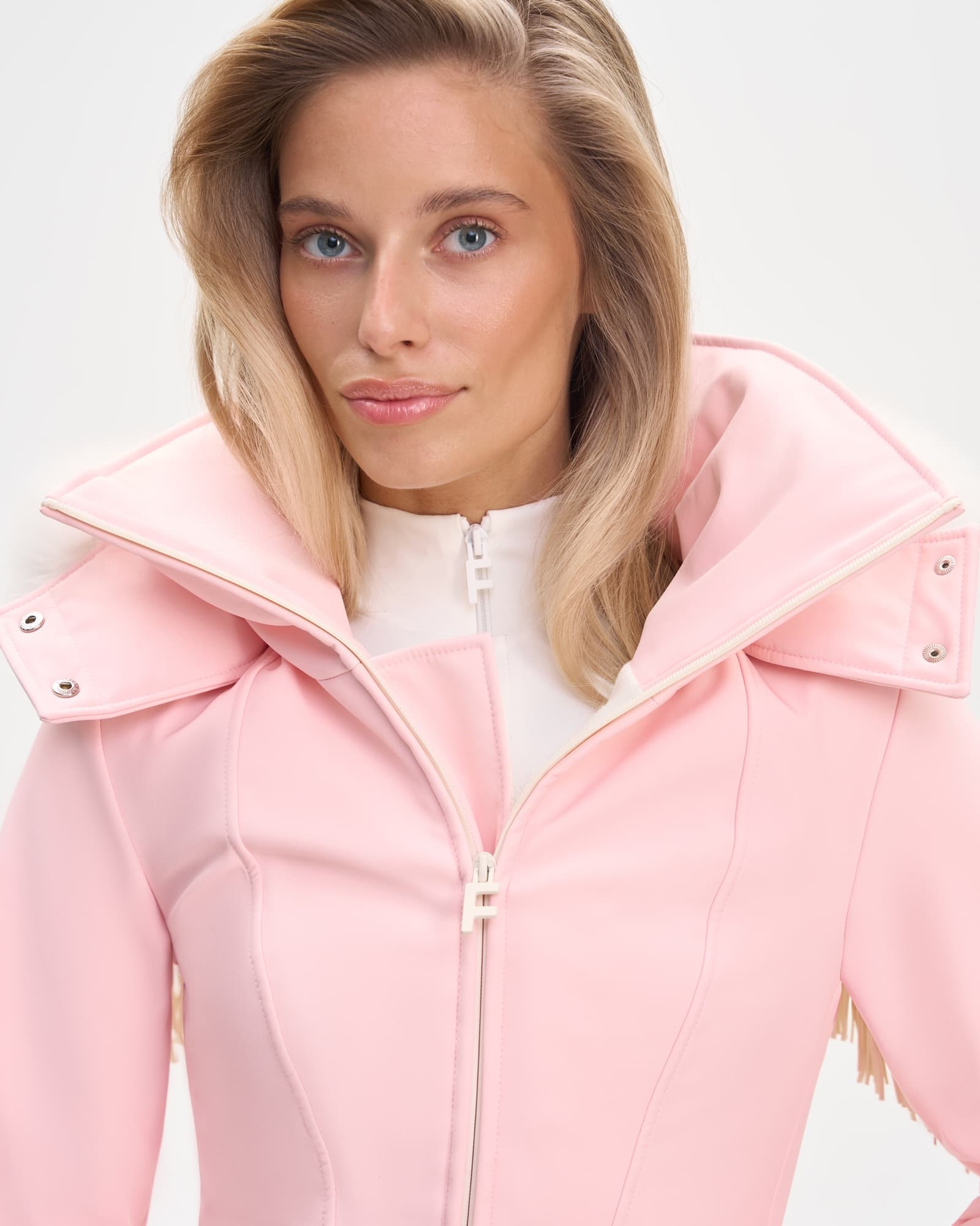 Ski jumpsuit AW.1 Pink with fringe