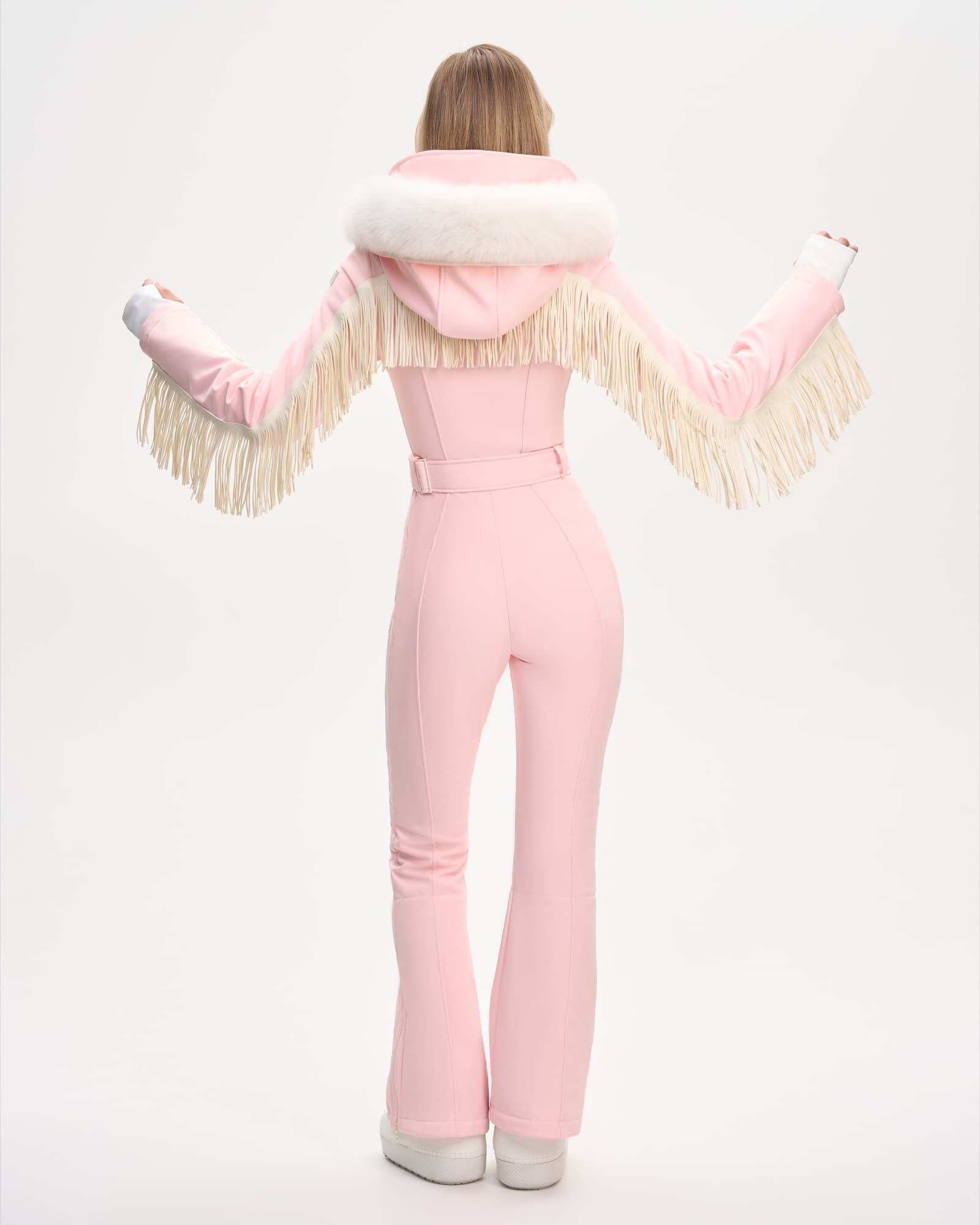 Ski jumpsuit AW.1 Pink with fringe